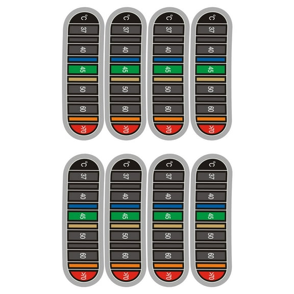 2Pcs Adhesive Thermometers Strips for Milk Bottles Color Temperature Display Stickers Coffee Cup Thermometers Sticker