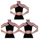 thumbnail image 3 of Sonducket Conjunto de 2 piezas para hacer ejercicio, pantalones cortos sin costuras acanalados respetuosos con la piel con mallas de un hombro, Type1 NO1, 3 of 6