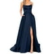 thumbnail image 1 of Vestidos de invitada de boda Prolriy para mujer 2024, elegantes vestidos largos sin espalda para mujer, de satén Crisn, con espagueti, para fiesta de graduación, vestido de fiesta de noche con, 1 of 6