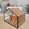 thumbnail image 2 of Purple Mandala Pet House, Pattern with Baroque Victorian Featured Old Fashion Effect Art, Outdoor & Indoor Portable Dog Kennel with Pillow and Cover, 5 Sizes, Maroon Yellow, by Ambesonne, 2 of 4