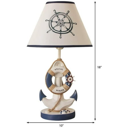 Light Nautical Style Resin Desk Lamp, Twin Turtle Table Lamp