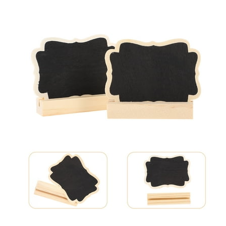 Pretyzoom 10Pcs Chalkboard Signs with Stand Black for Guests and Hosts at Home