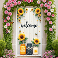 thumbnail image 4 of Decorative Design Welcome Banner Flower Theme Honeybee Pattern Sunflower Display for Home Entrance Outdoor Party Garden, 4 of 7