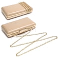 thumbnail image 4 of Bolsos de noche, bolsos de mano Dasein, fiesta formal, camel, charol, 4 of 6