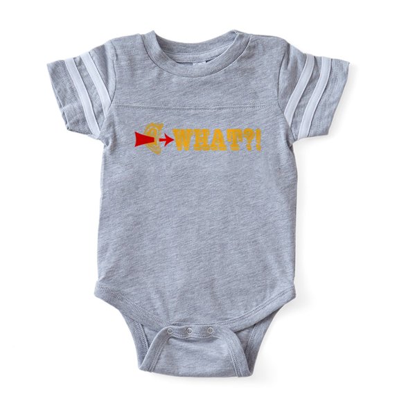 CafePress - What - Cute Infant Baby Football Bodysuit