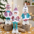 thumbnail image 5 of YATAV Long Leg Christmas Plush Doll 16-20 Inches Snowman Santa Claus Christmas Doll Standing Plush Toy for Holiday Winter Home Decoration,Christmas Gifts(A), 5 of 9