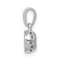 thumbnail image 2 of 14K White Gold Charm Pendant Diamond Round 1 4Ct. Circle Cluster, 2 of 4