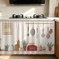 thumbnail image 5 of Cabinet Curtain,Adhesive Dust Proof Window Cover,Printed Kitchen Fabric for Pantry Blocking Light and Household Dust Prevention, 5 of 7