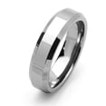 thumbnail image 2 of Men Women Tungsten Carbide Wedding Band Ring 6mm Comfort Fit Beveled Edges For Men & Women, 2 of 3