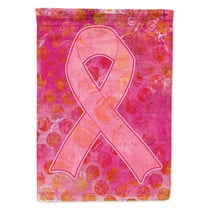 Carolines Treasures SB3094GF Artsy Breast Cancer Pink Ribbon Flag Garden Size  Small multicolor