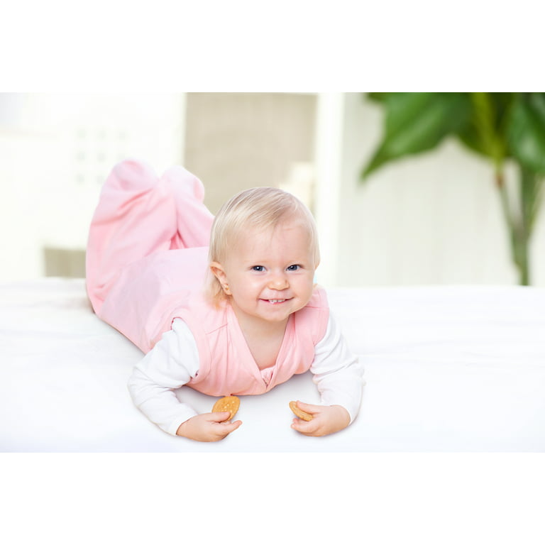 Baby Sleep Sack 6-12 Months, Cotton Sleep Sacks for 6-12 Months, Unisex  Sleeping Bag Sack, Medium Size, 2-Way Zipper, 0.5 Tog Breathable Cotton