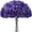 Purple, variant on 10 Pcs Blue Hydrangea Silk Fake Flowers, Full Artificial Flowers Heads with Stems for DIY Home Wedding Bridal Shower Baby Shower Shop Party Decor