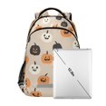 thumbnail image 7 of FORMRS Unisex Backpack Elementary School Travel Bookbag with Reflective Stripes, Beige Halloween Pumpkin, 7 of 7