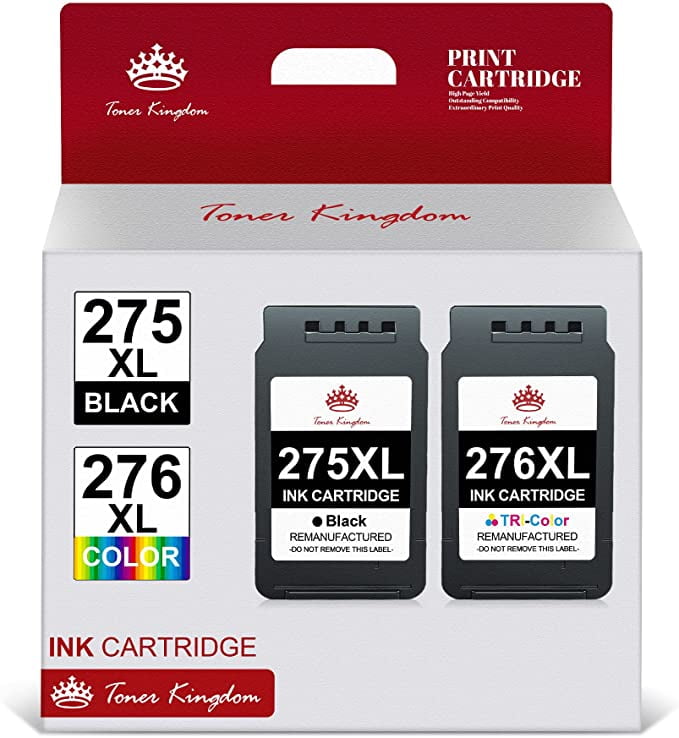 Toner Kingdom Ink Cartridges Replacement for Canon 275 276 PIXMA TS3520 TS3522 TS3500 TR4720 TR4722 TR4700 (1 Black, 1 Color) - Walmart.com