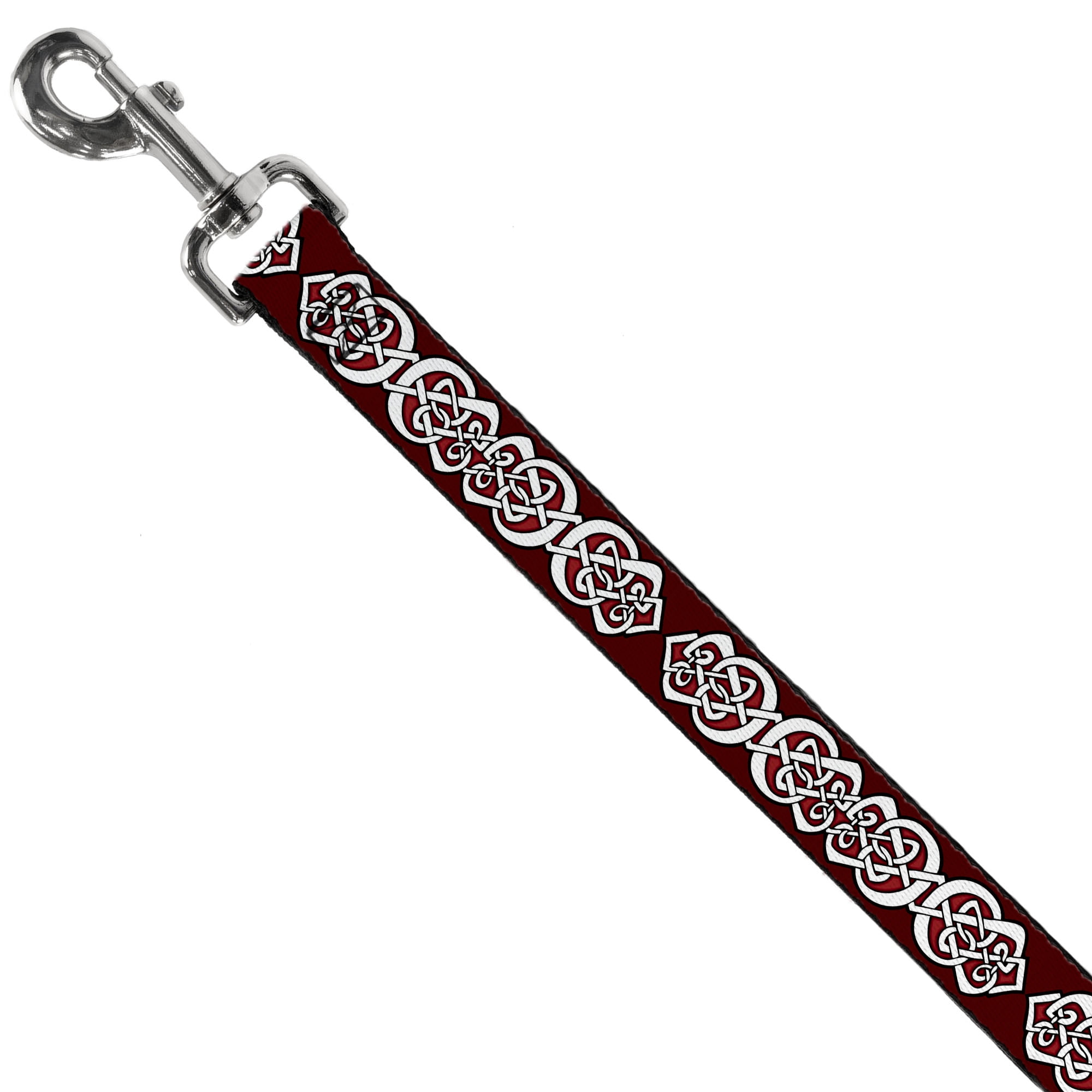 Buckle-Down Pet Leash, Dog Leash, Celtic Knot Reds Black White, 6 Feet Long 1.0 Inch Wide