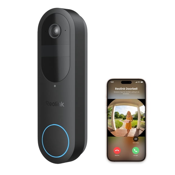 Reolink Video Doorbell Smart 2K Dual-Band Wifi 4MP Person/Vehicle/Package Detection Battery Doorbell