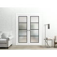 thumbnail image 4 of Slab Barn Door Panel 32 x 80 inches | Planum 2132 White Silk Frosted Glass | Sturdy Finished Interior Doors | Pocket Closet Sliding, 4 of 6