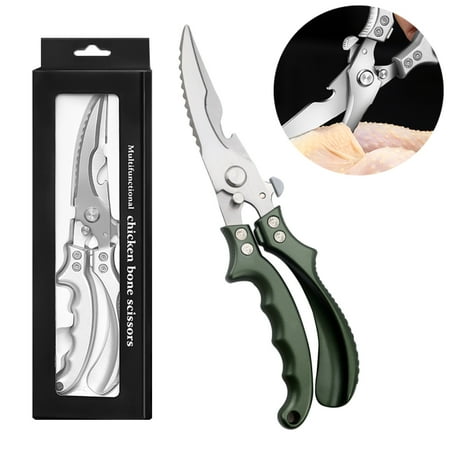 

Shinysix Kitchen Shears Heavy Duty Stainless Steel Scissors for Meat Chicken Turkey Cutting Multipurpose Dishwasher Safe