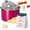 Pink (Nylon Gear), variant on Original 3-Minute Stovetop Popcorn Machine – Aluminum Pot With Nylon Gears –– For Home Movie Snacks & Game Night