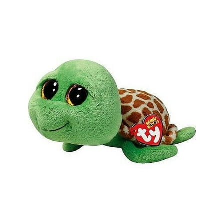 TY Beanie Boos -Zippy Green Turtle  (Glitter Eyes) Small 6" Plush