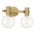 thumbnail image 3 of Warm Brass Two Light Bathroom Vanity from the Wright Collection, 3 of 5