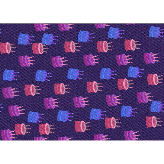 Ahgly Company Machine Washable Indoor Rectangle Transitional Purple Amethyst Purple Area Rugs, 6' x 9'