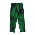 thumbnail image 4 of Sigee Green Leave Fern Print Women's Soft Pajama Pants - Breathable and Comfortable Lounge Sleep Bottoms with Elastic Waistband and Pockets-Medium, 4 of 9