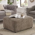 thumbnail image 2 of Sailvan Ottoman, Foot Stool Sofa Ottoman for Living Room & Bedroom, No Assembly Required, Plush Corduroy Fabric, Camel, 2 of 7