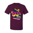 thumbnail image 3 of Totally 80's Forever Vintage Men's Graphic T-Shirt, Maroon, 3X-Large, 3 of 5