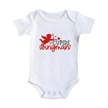 

Boys Girls Short Sleeve Valentine s Day Letter Print Romper Bodysuit For Children Clothes Fall Toddler Boy Clothes Baby Boy Gifts Baby Girl Onesies 3-6 Months