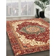 thumbnail image 2 of Ahgly Company Tapis d'Intérieur Ronds Abstraits Persans Rouges, 4 Pieds Rond, 2 of 6