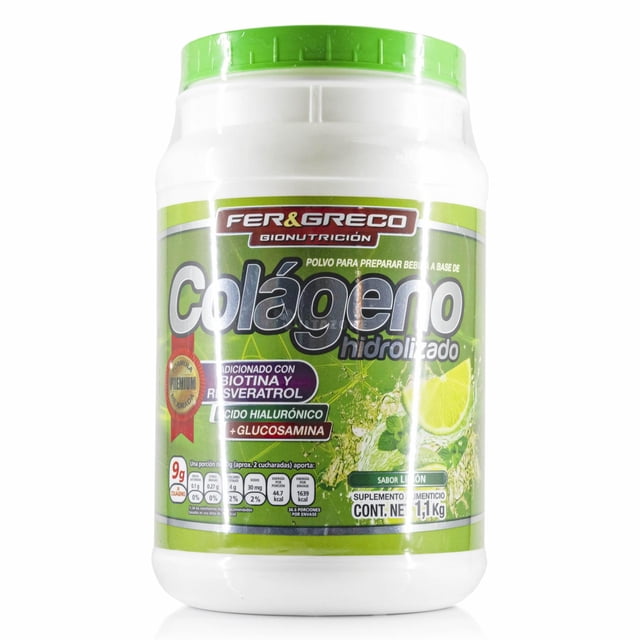 Colágeno Hidrolizado Glucosamina Biotina Limón 1.1 kg Fer & Greco FERYGRECOLAGENOLIMON