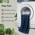 thumbnail image 4 of Jessy Home 2 Pack Ultra Soft Cozy Hand Towels 200 GSM Navy Blue Hand Towel Set, 4 of 9