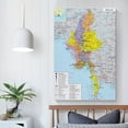 thumbnail image 5 of Myanmar Map Posters Picture Print Canvas Poster Wall Paint Art Posters Decor Modern Home Artworks Gift 24x36inch(60x90cm), 5 of 6