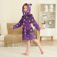 thumbnail image 2 of FORMRS Niños Bathrobe Unisex Hooded Robe Soft Plush Pajamas Sleepwear, Size 7-9T, Love in The Clouds, 2 of 7