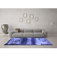 thumbnail image 3 of Ahgly Company Indoor Square Oriental Blue Industrial Area Rugs, 6' Square, 3 of 4