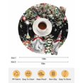 thumbnail image 6 of 13 Inch Round Placemats Set of 4, Black Christmas Gnomes Non Slip Heat Insulation PP Table Mats, Xmas Tree Poinsettia Winter Gifts Washable Place Mats for Kitchen Dining Party Table Decor, 6 of 7