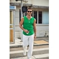 thumbnail image 6 of COOFANDY Men's Casual Tank Tops Knit V Neck Sleeveless T Shirts 2 Pack Summer Beach Lightweight Muscle Tee, 6 of 6