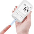 thumbnail image 1 of La versión en inglés del medidor de glucosa en sangre es un instrumento completamente automático y de alta precisión para medir el azúcar en sangre utilizando tiras reactivas domésticas. brillar Electrónica, 1 of 5