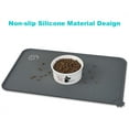 thumbnail image 4 of Silicone Waterproof Dog Cat Pet Feeding Mats, Non Slip, Easy Clean Pet Dog Cat Bowl Mats Placemat 18.5" x 11.5"Gray, 4 of 7
