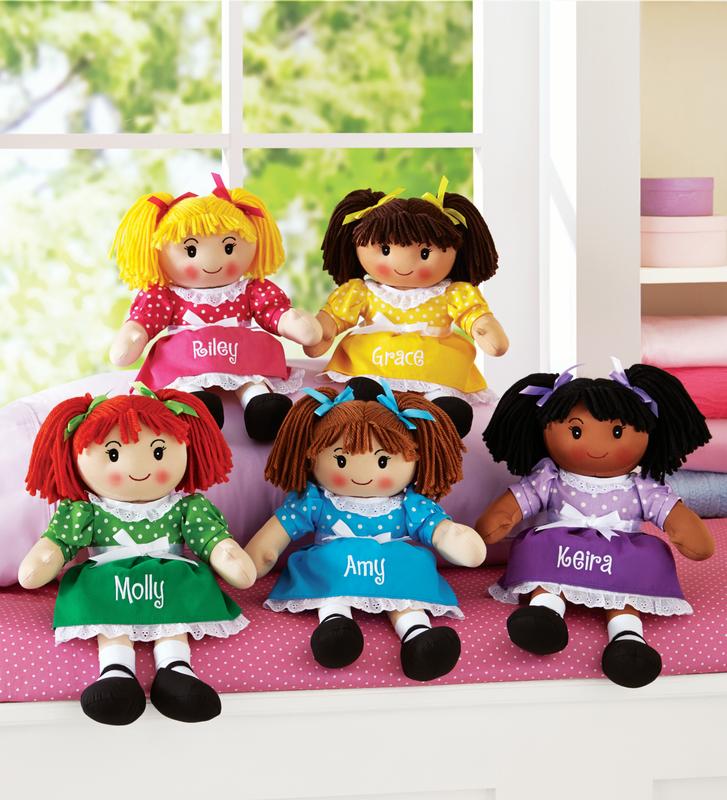 Personalised Rag Doll Babys 1st Christmas Birthday Girls Santa Xmas Gift