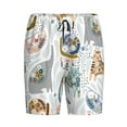 thumbnail image 4 of Gaeub Cute Colorful Animal Printed Men's Short Pajama Pants, Lightweight Lounge & Sleep Bottoms Keep You Cool - 4X-Large, 4 of 9