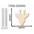 thumbnail image 2 of Unfinished Wood Giraffe Head Shape - Animal - Wildlife - Craft - up to 46" DIY 18" / 3/4", 2 of 3