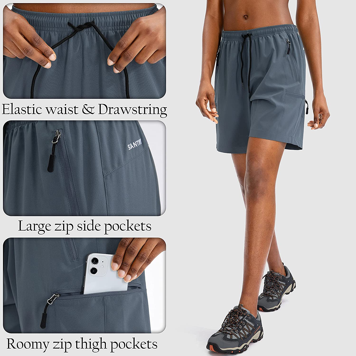 Women's Hiking Cargo Shorts Quick Dry 