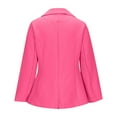 thumbnail image 5 of Sakmal Dressy Womens Coats and Jacket Long Sleeve Sleeve Pink Slim Collar Solid Formal Womens Jacket, 5 of 7