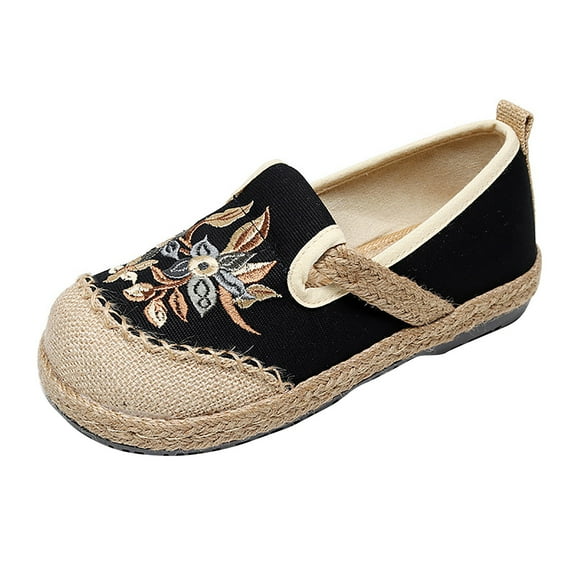 asdoklhq Ladies Shoes Clearance Under $10,Women Ethnic Style Embroidered Single Shoes Soft Comfortable And Breathable Retro Shoes