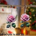 thumbnail image 2 of Pink Rose Victorian Cameo Earrings, Romantic Floral Jewelry for Valentine’s Day or Special Occasions, 2 of 5