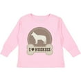 thumbnail image 3 of Inktastic Husky Dog Gift I Love Huskies Boys or Girls Long Sleeve Toddler T-Shirt, 3 of 5