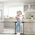 thumbnail image 4 of Multifunction 8 Panel Metal Gate Baby Pet Fence Safe Playpen Barrier Wall-mount, 4 of 10