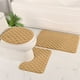 thumbnail image 3 of Juego de alfombrillas de baño de espuma | 3 piezas con base antideslizante | Suaves, absorbentes y lavables a máquina | Gris, beige o café, 3 of 6